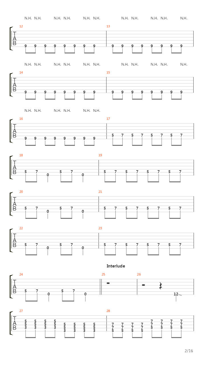 Bridge Burning吉他谱