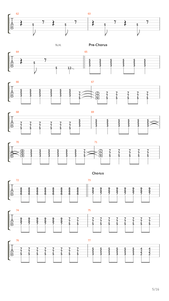 Bridge Burning吉他谱