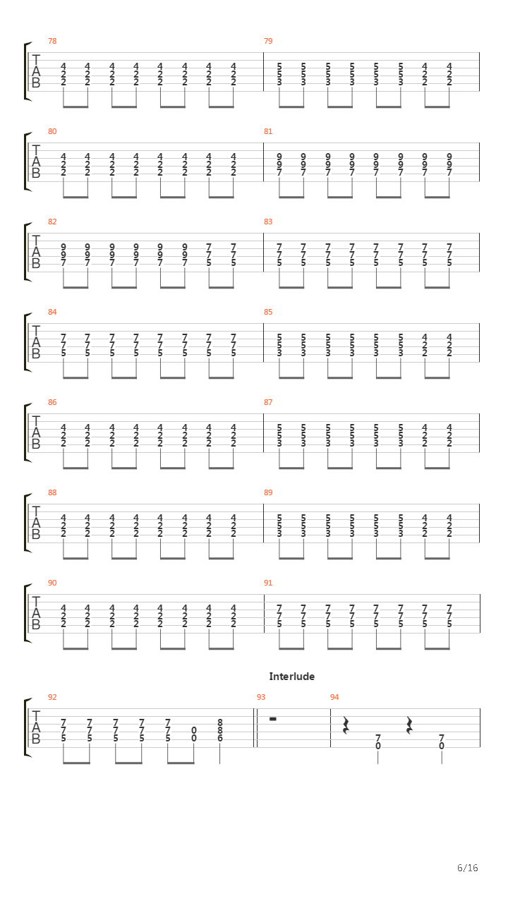 Bridge Burning吉他谱