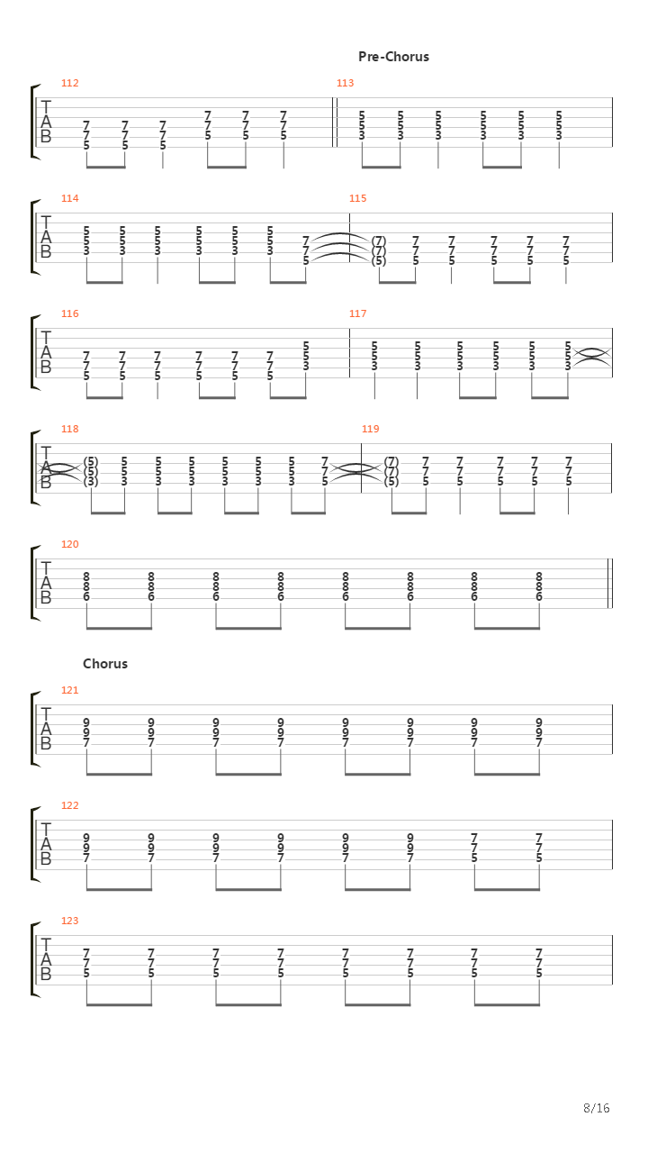 Bridge Burning吉他谱