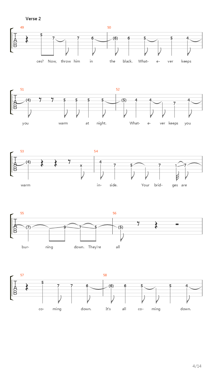 Bridge Burning吉他谱