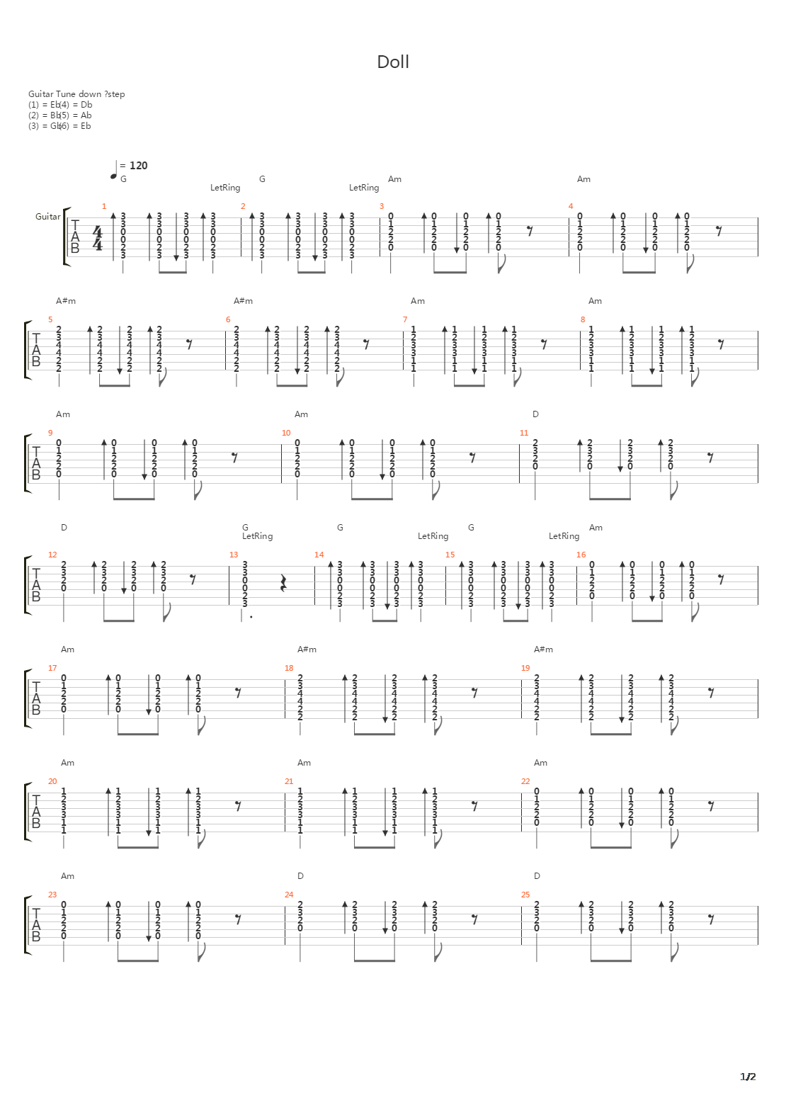 Doll吉他谱