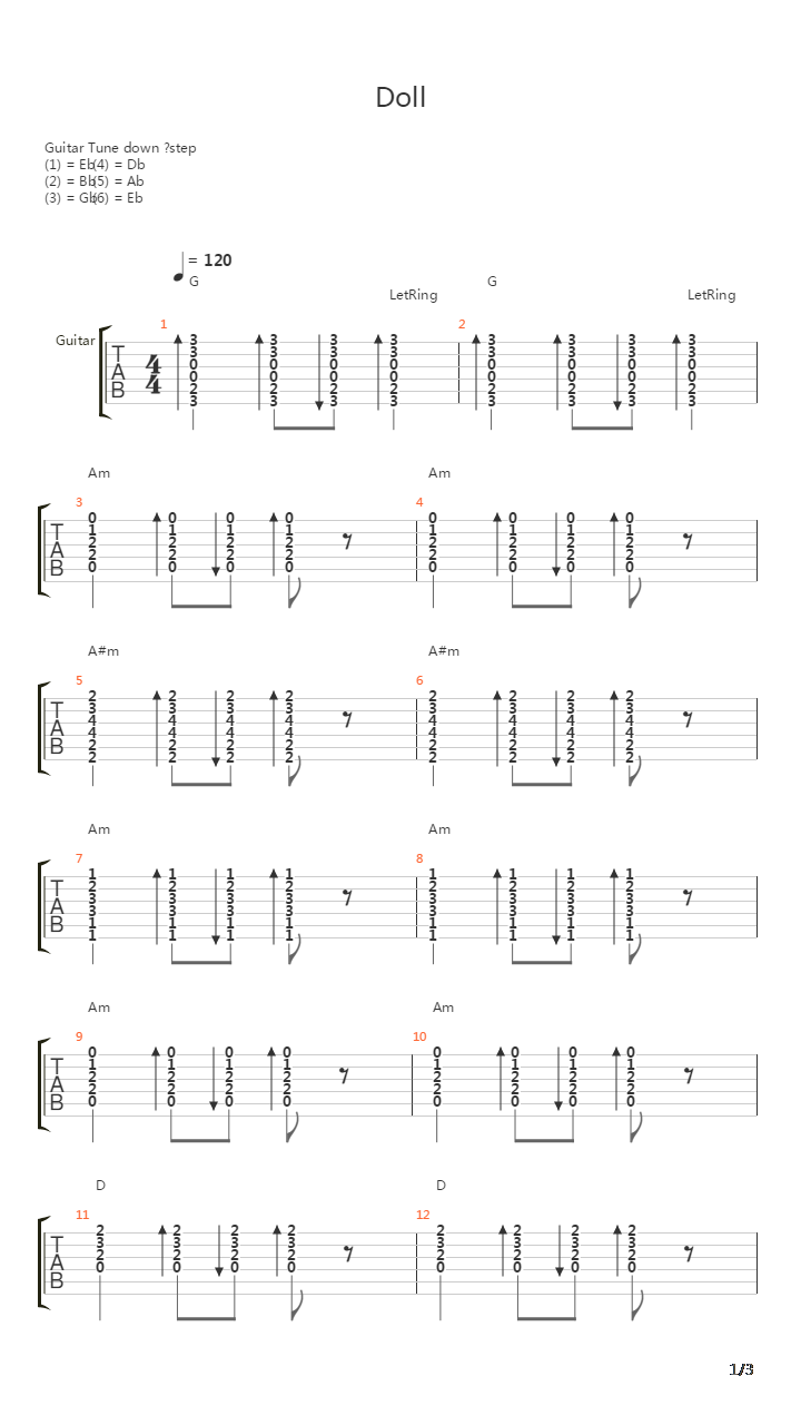 Doll吉他谱