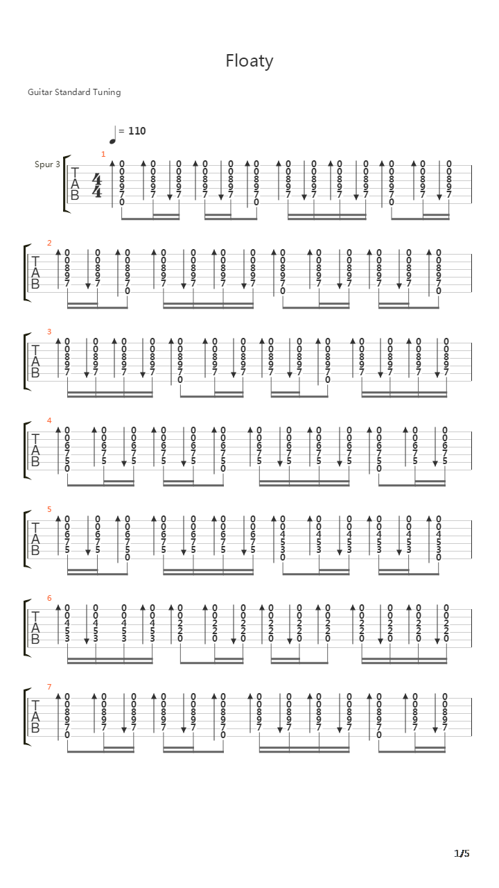 Floaty吉他谱