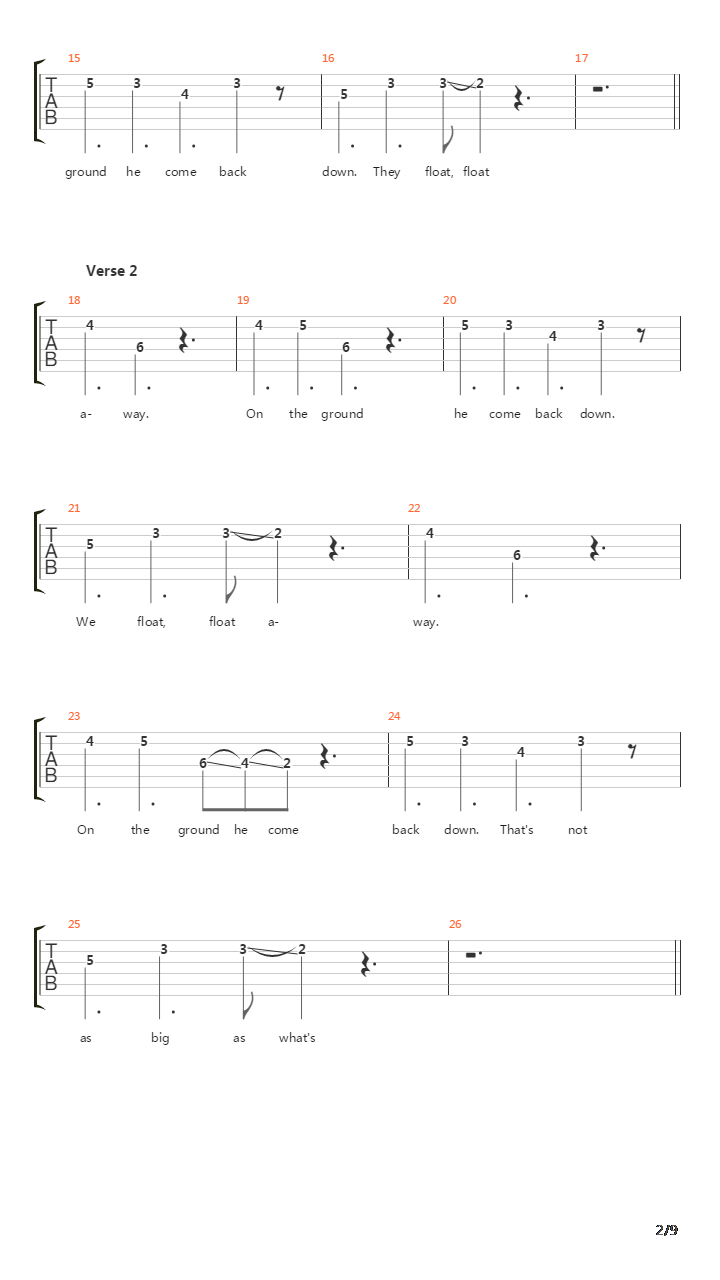 Floaty吉他谱