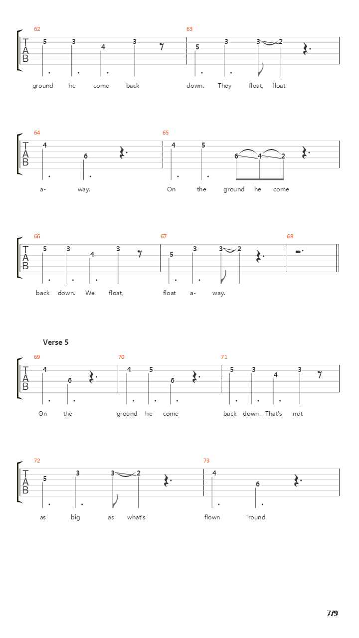 Floaty吉他谱