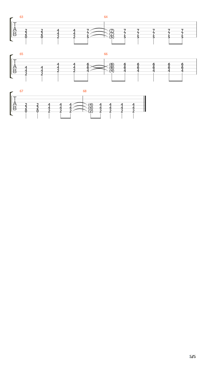 Gas Chamber吉他谱