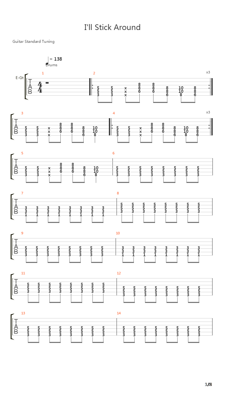 Ill Stick Around吉他谱