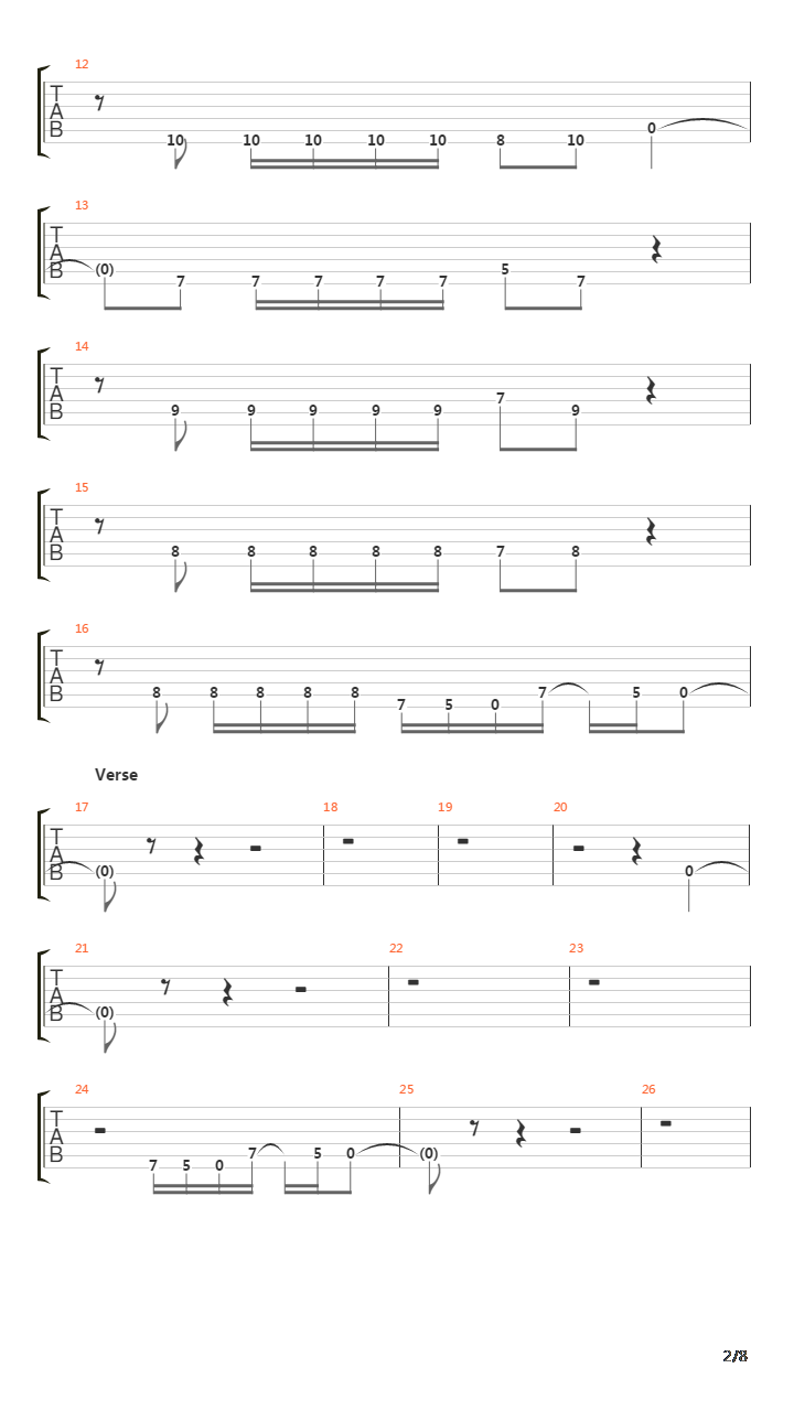 Rope吉他谱