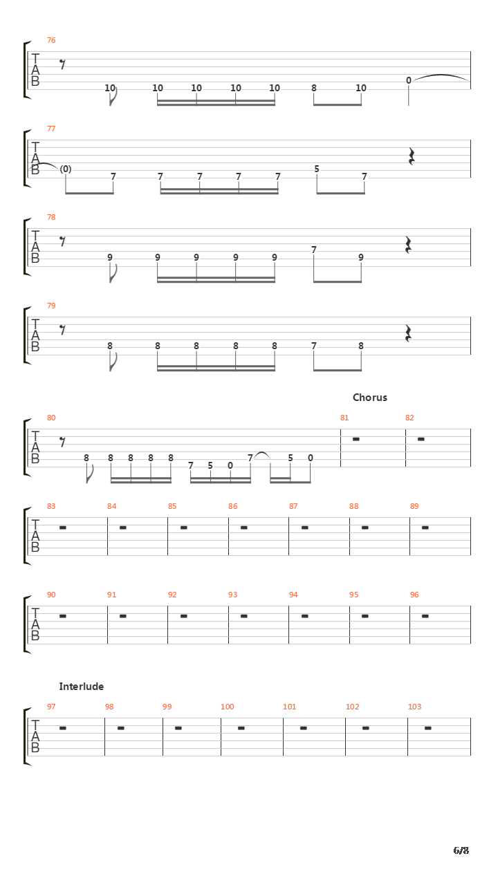 Rope吉他谱