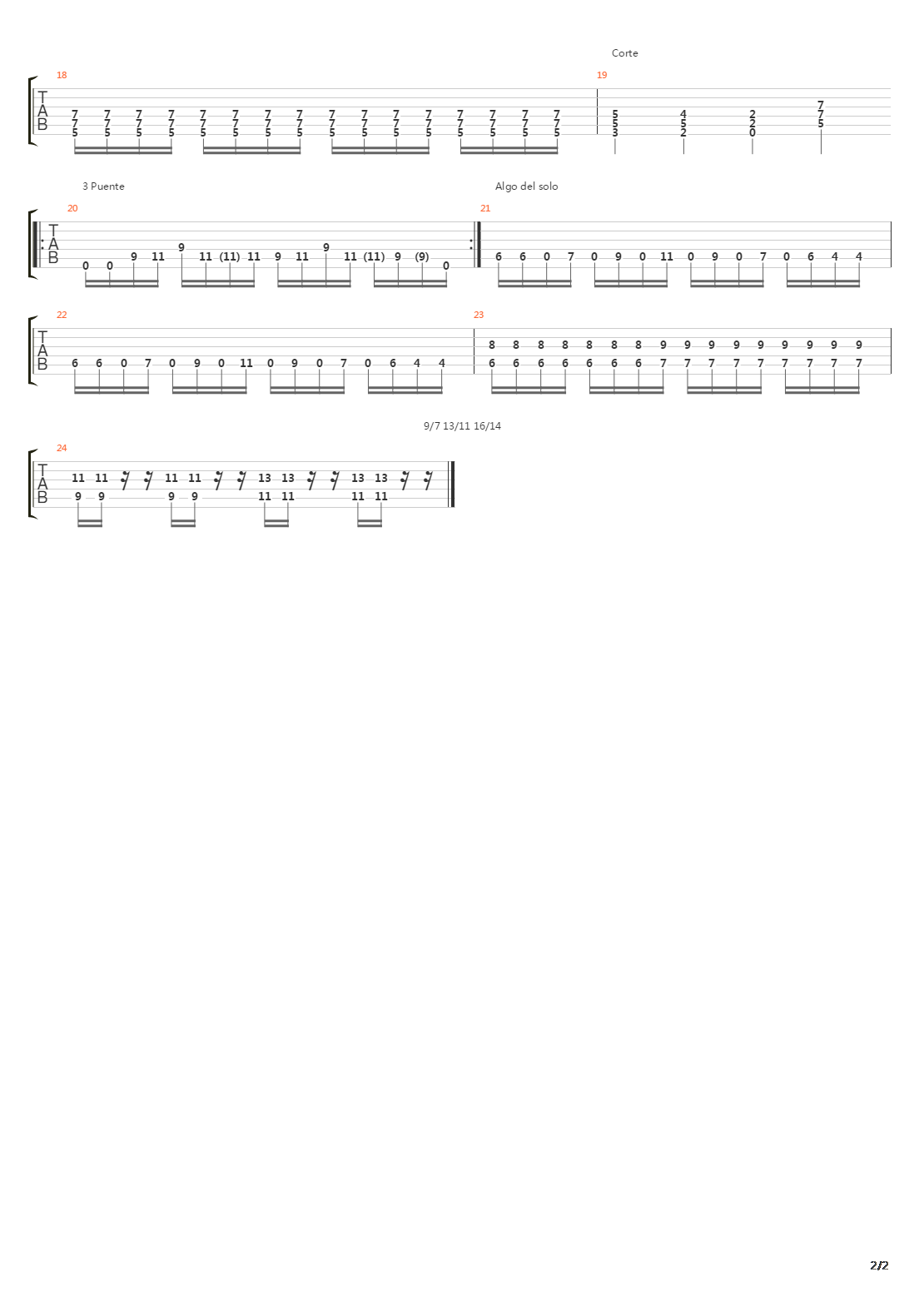 No Way Back吉他谱