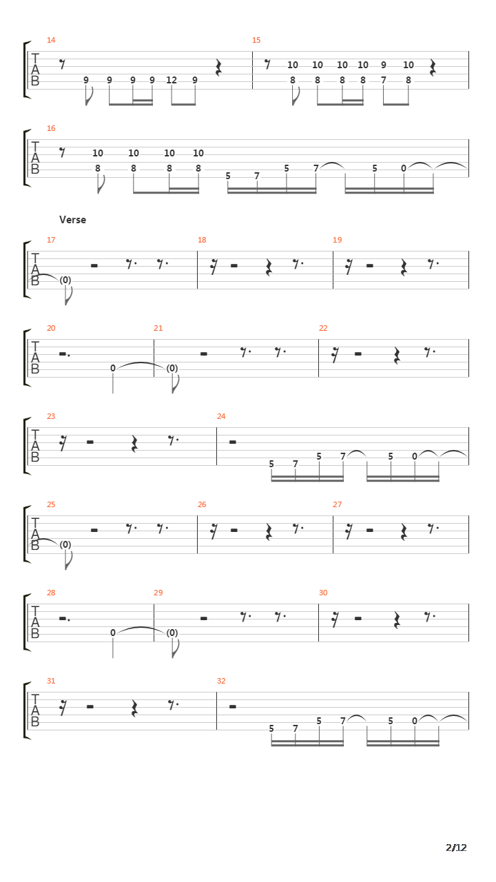 Rope吉他谱