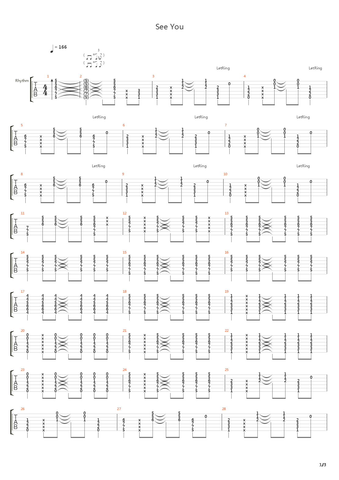 See You吉他谱