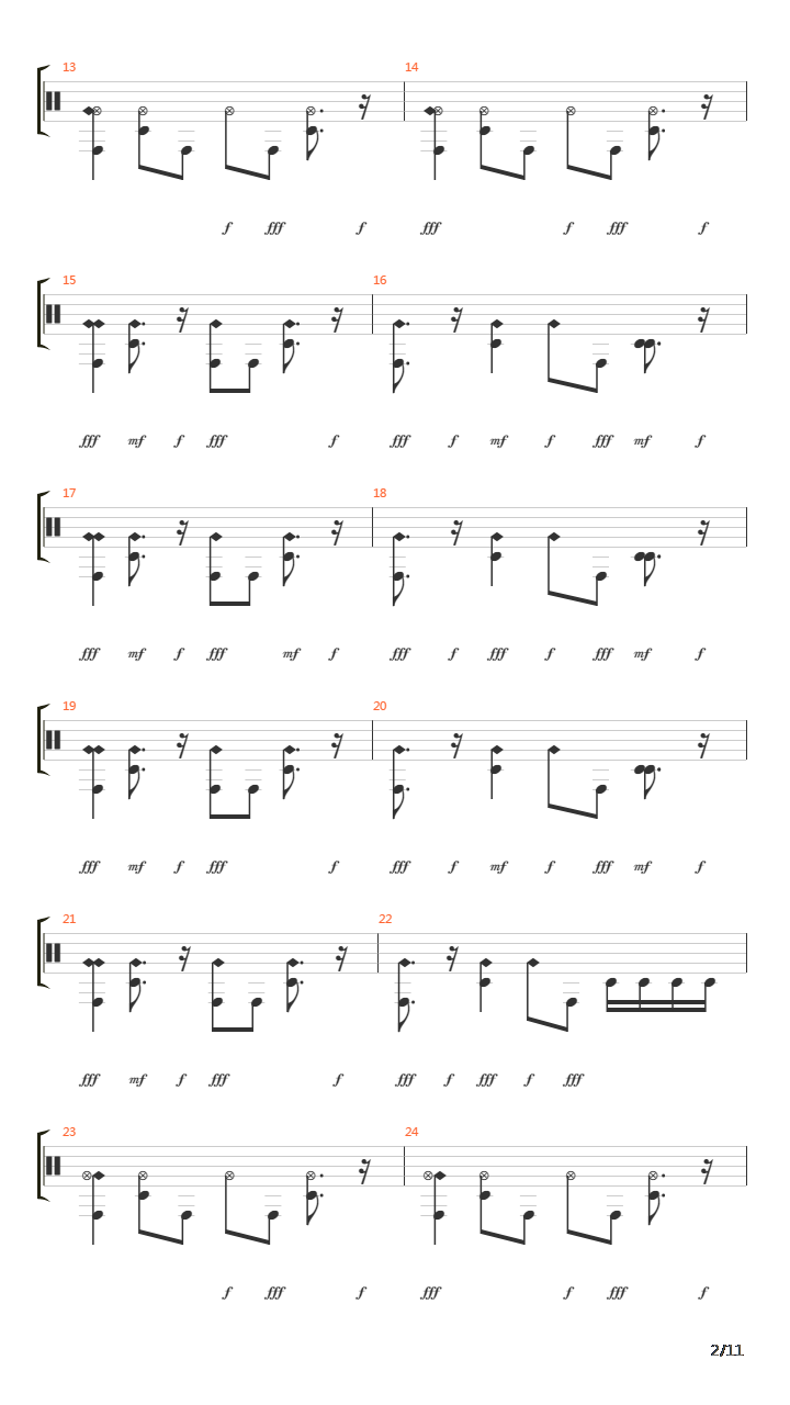 Wattershed吉他谱