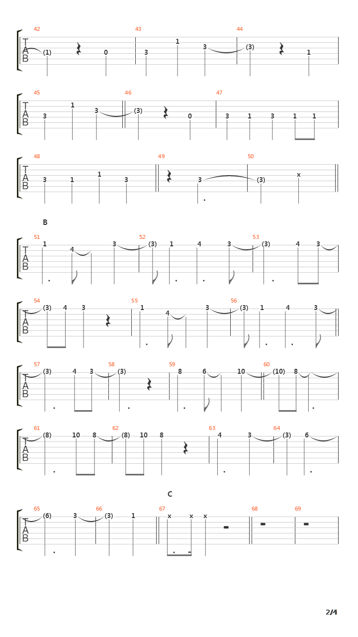 13 Stairs吉他谱