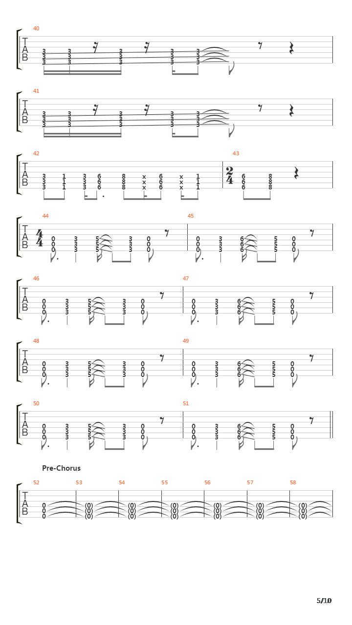 Cockroach吉他谱