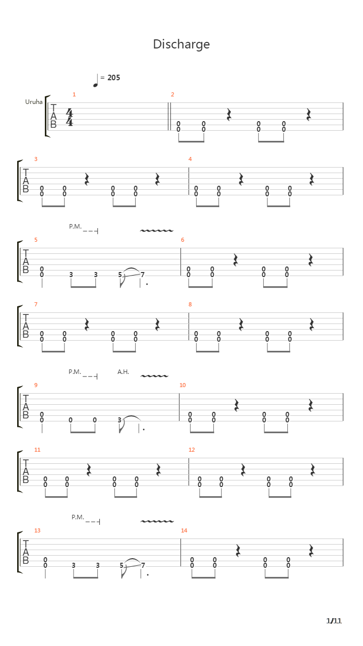 Discharge吉他谱