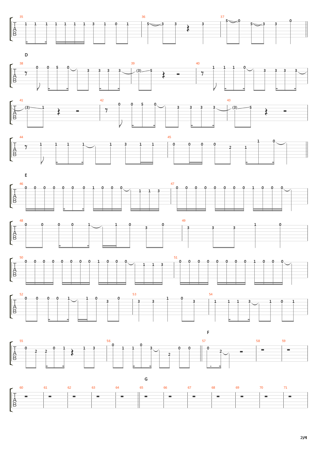 Ganges Ni Akai Bara吉他谱