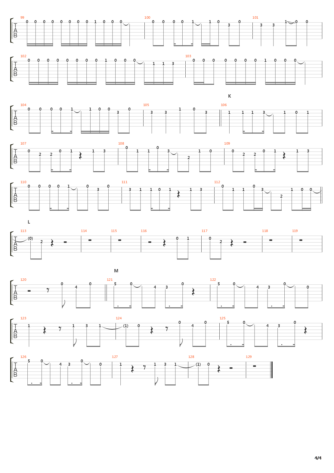 Ganges Ni Akai Bara吉他谱