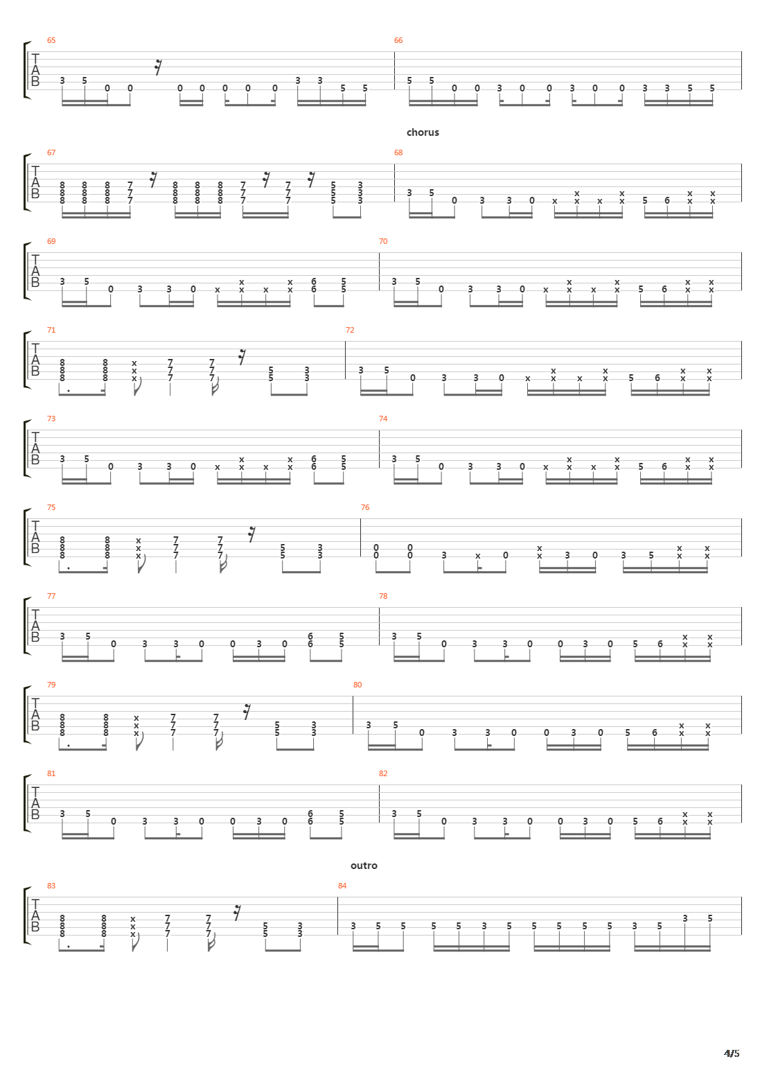 Hole吉他谱