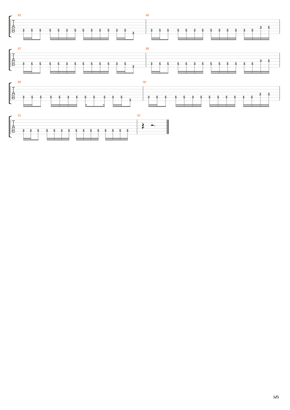 Hole吉他谱