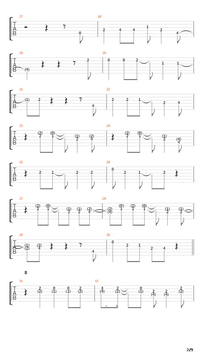 Kago No Sanagi吉他谱