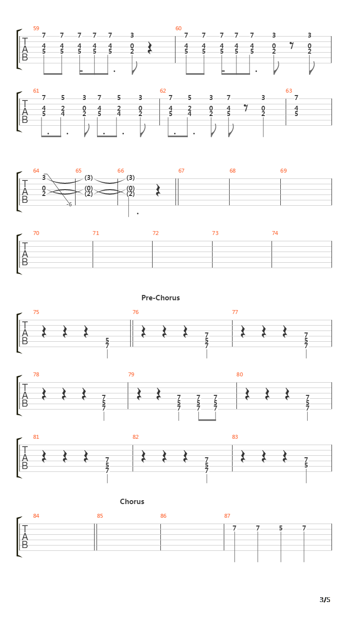 No 66吉他谱