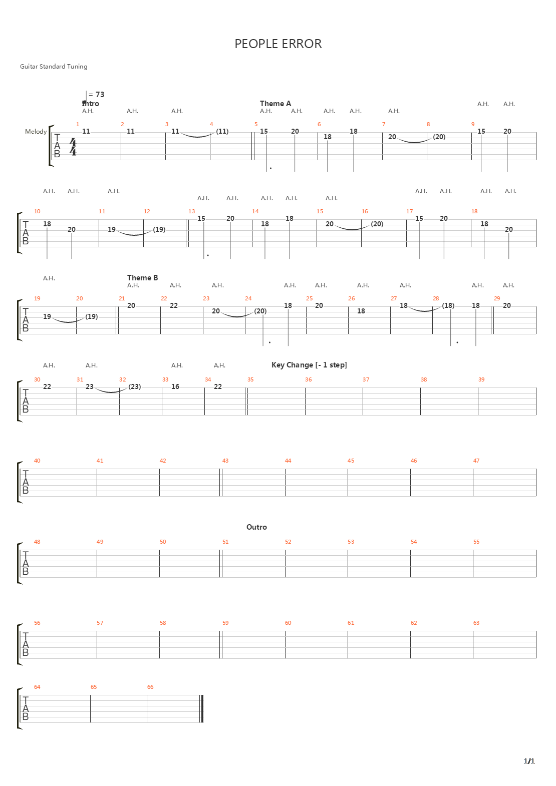 People Error吉他谱