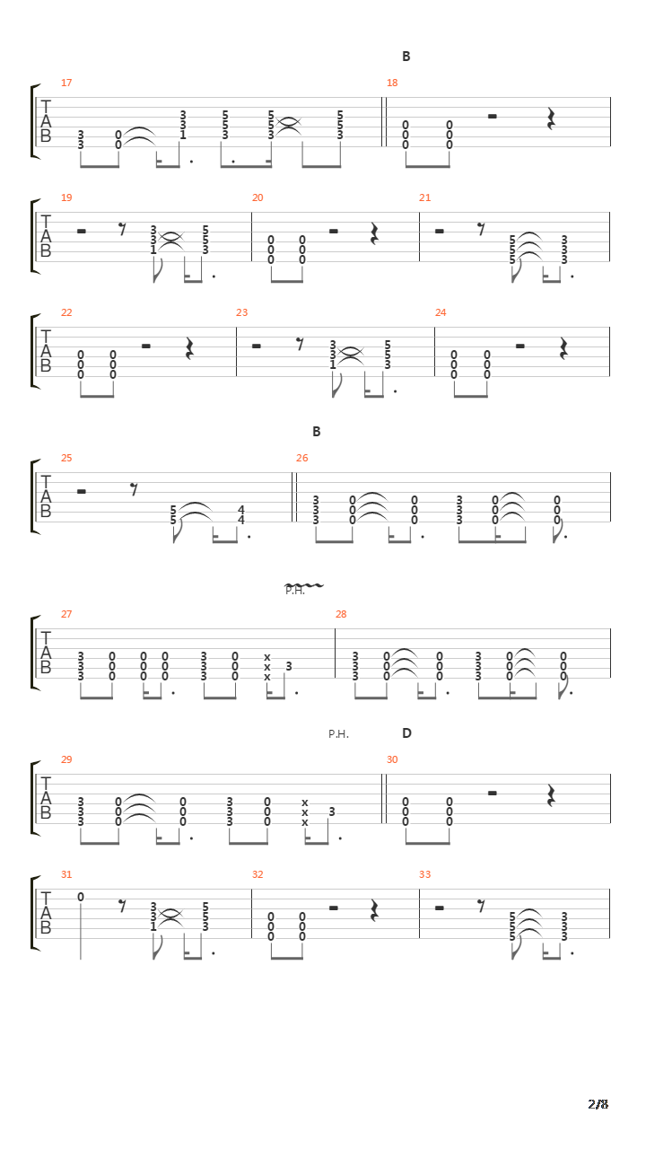 Vortex吉他谱