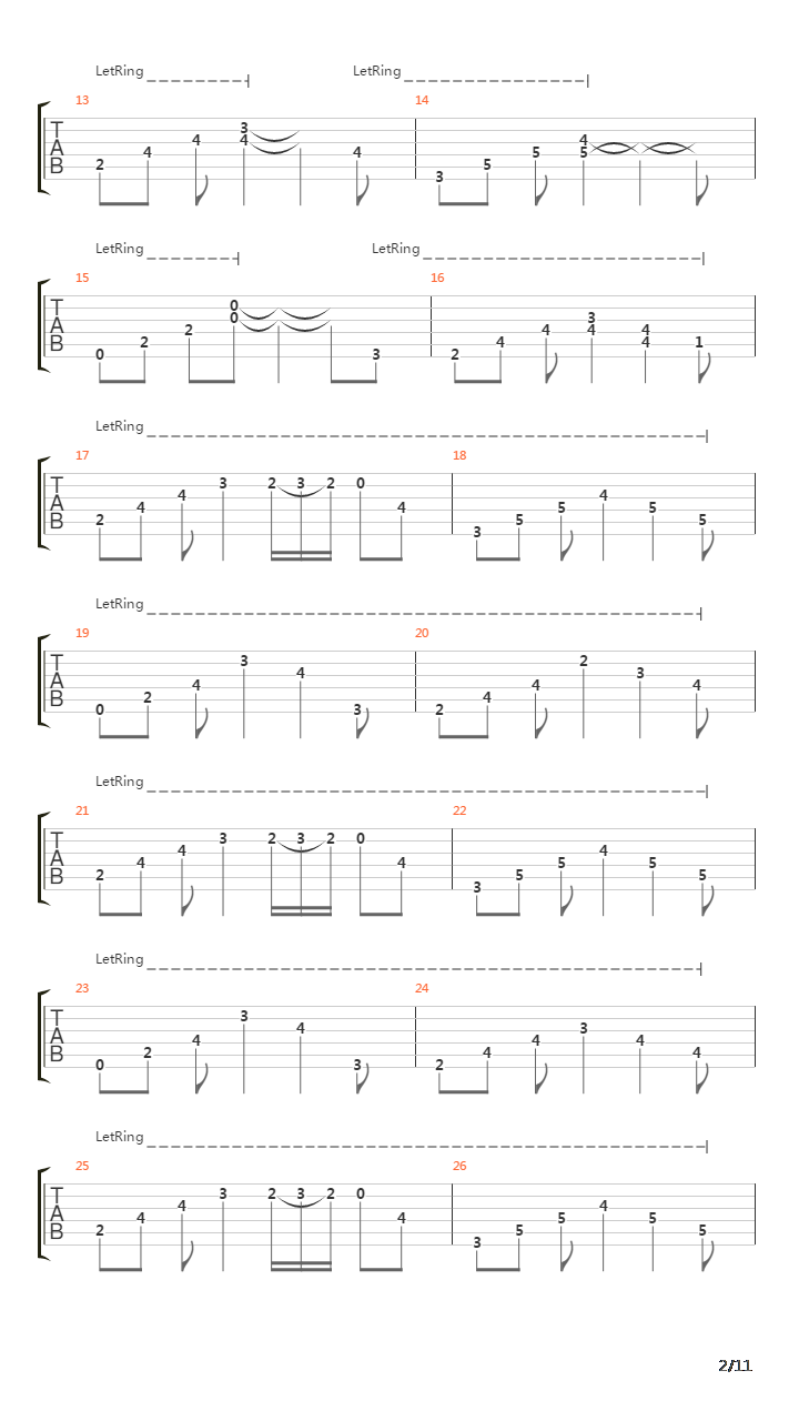 Without A Trace吉他谱