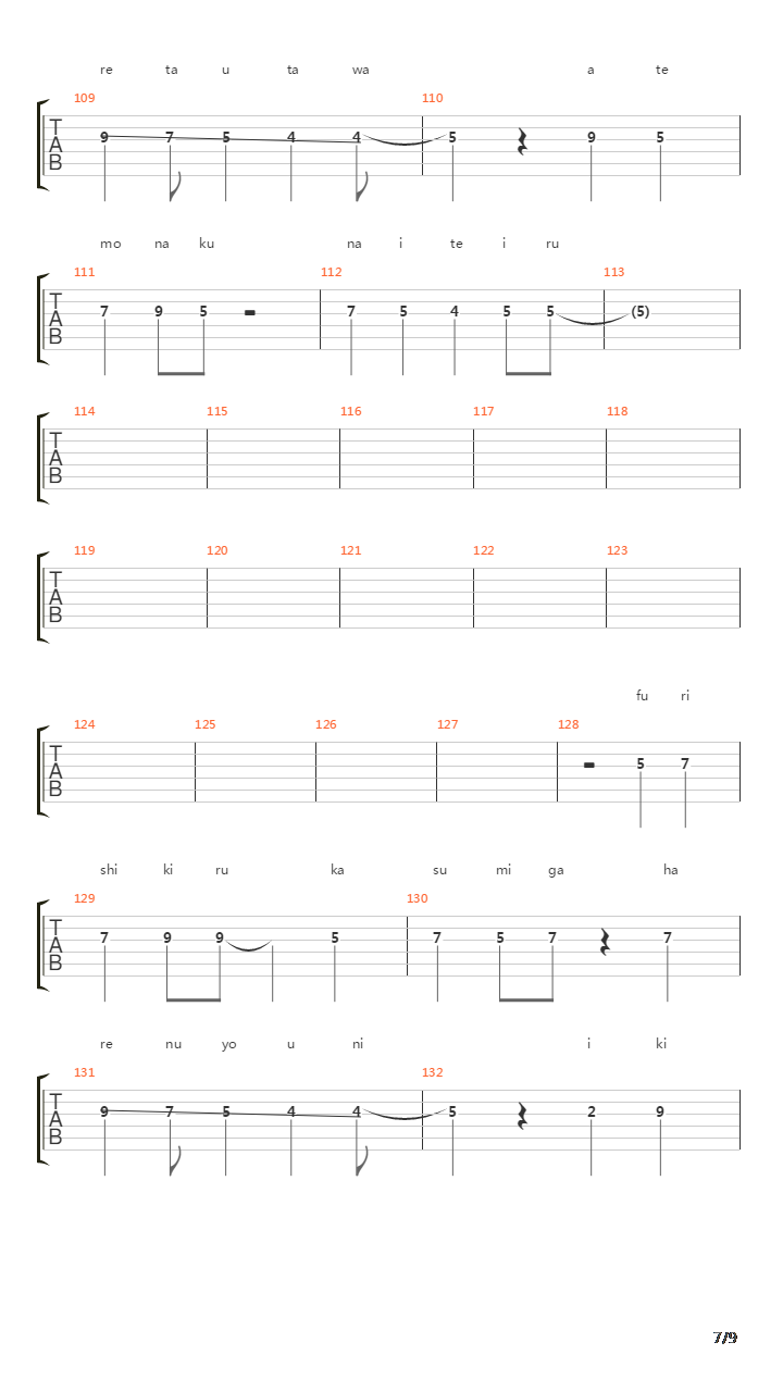 Without A Trace吉他谱