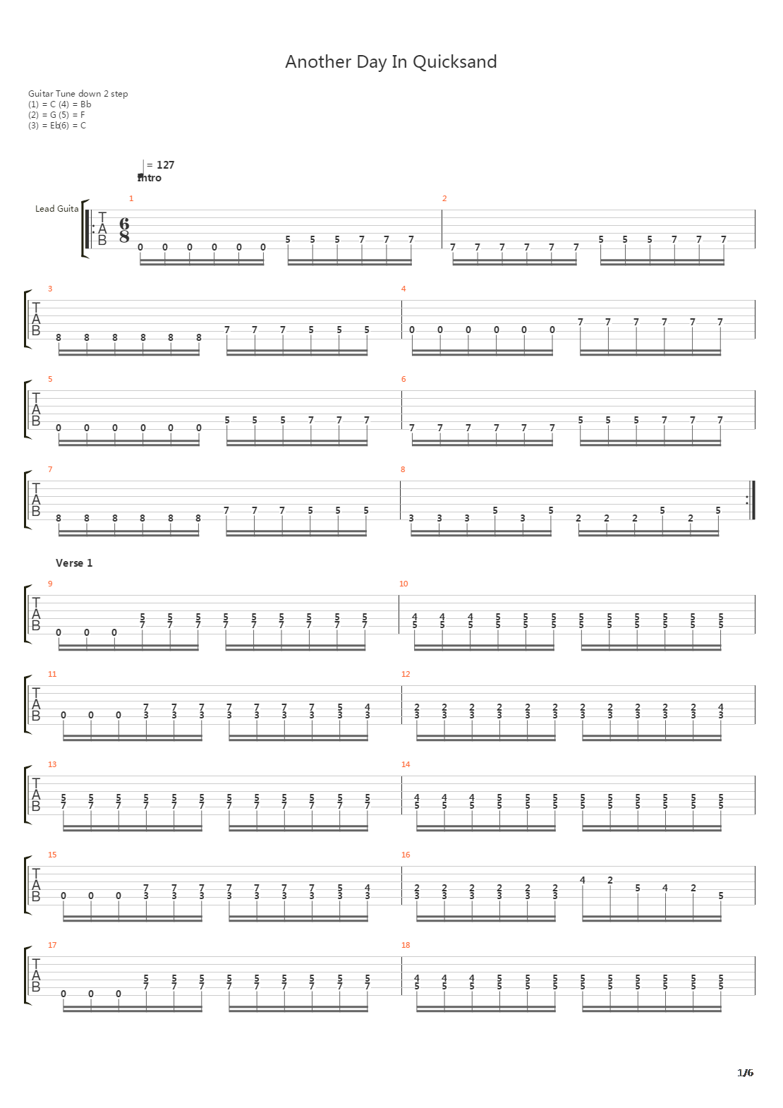 Another Day In Quicksand吉他谱