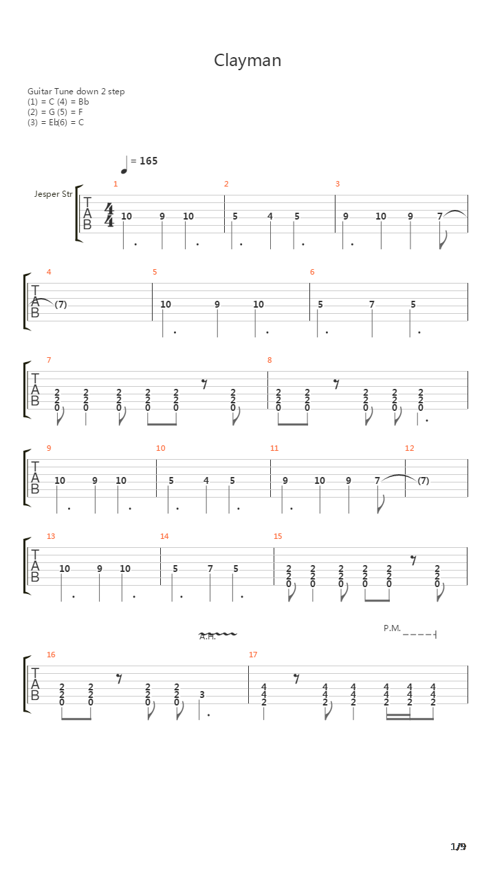 Clayman吉他谱