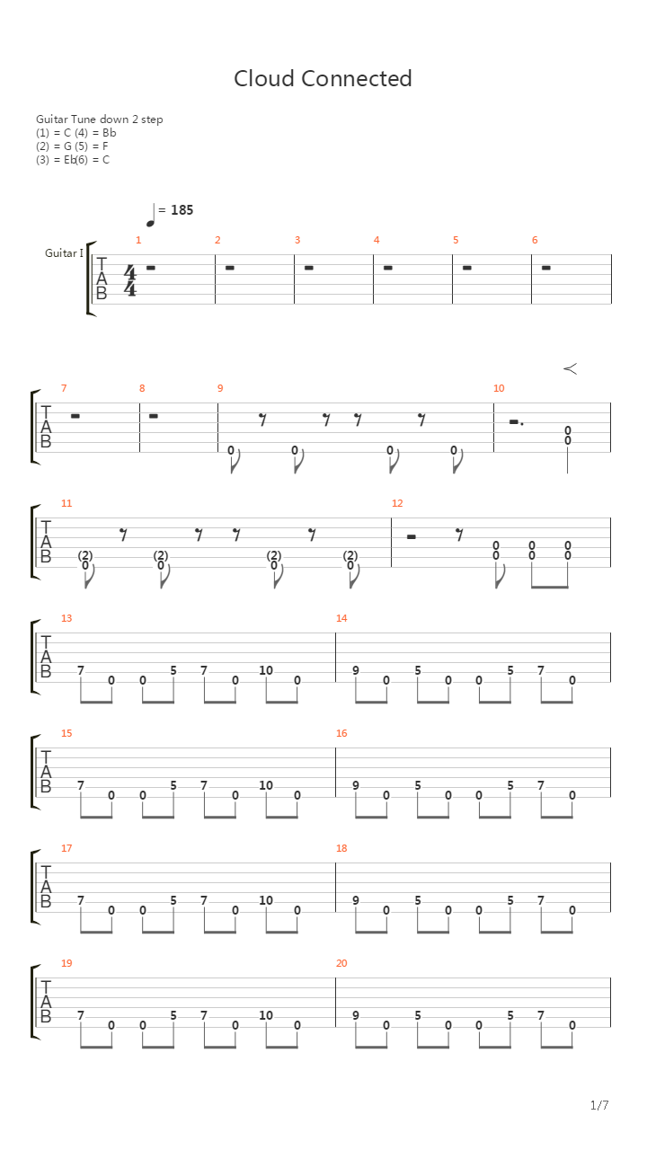 Cloud Connected吉他谱