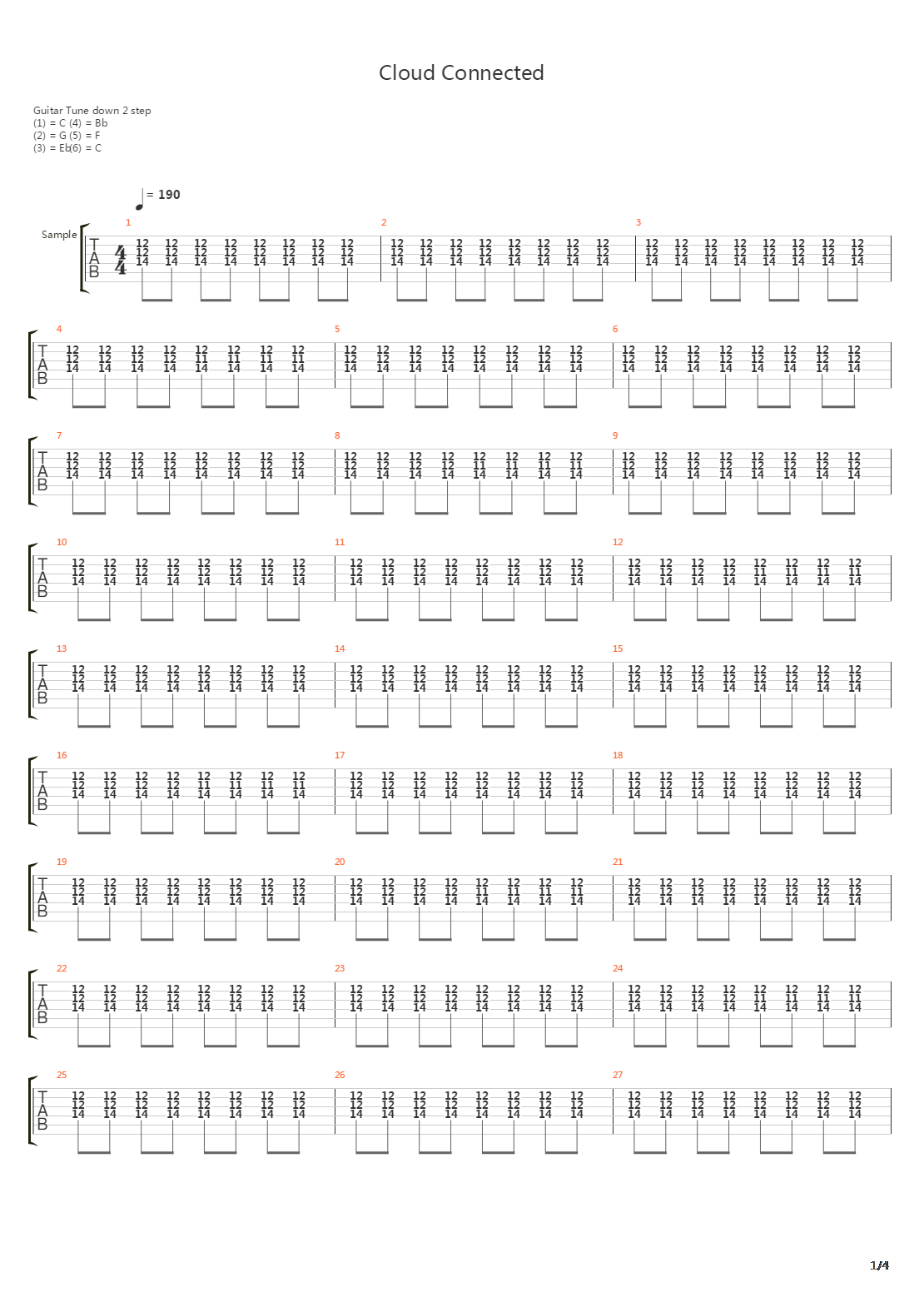 Cloud Connected吉他谱