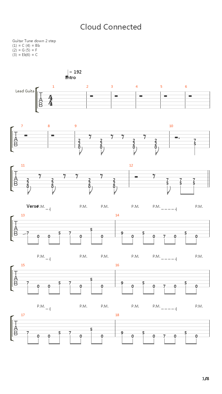 Cloud Connected吉他谱