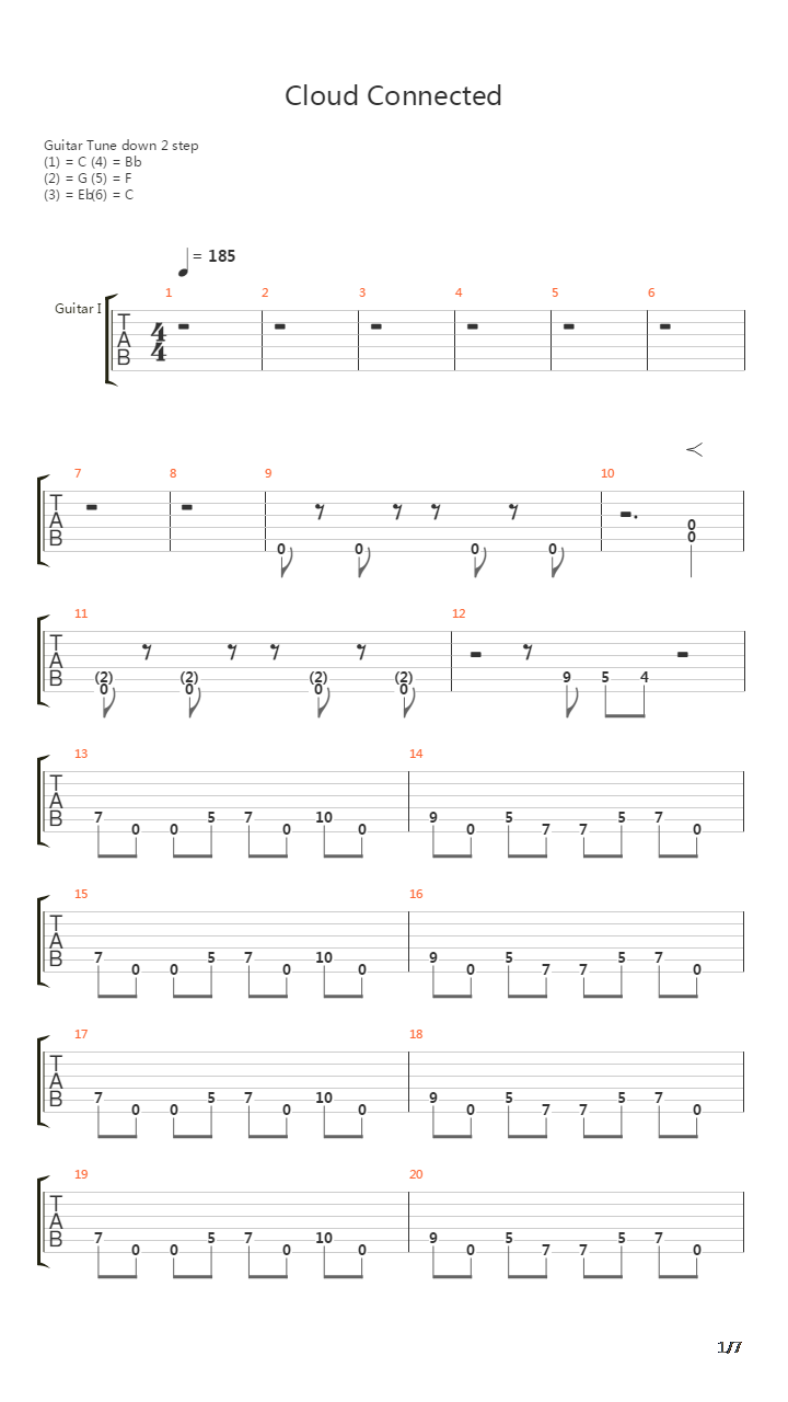 Cloud Connected吉他谱