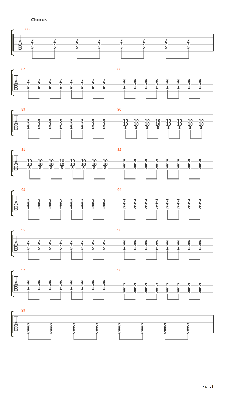 Crawl Through Knives吉他谱
