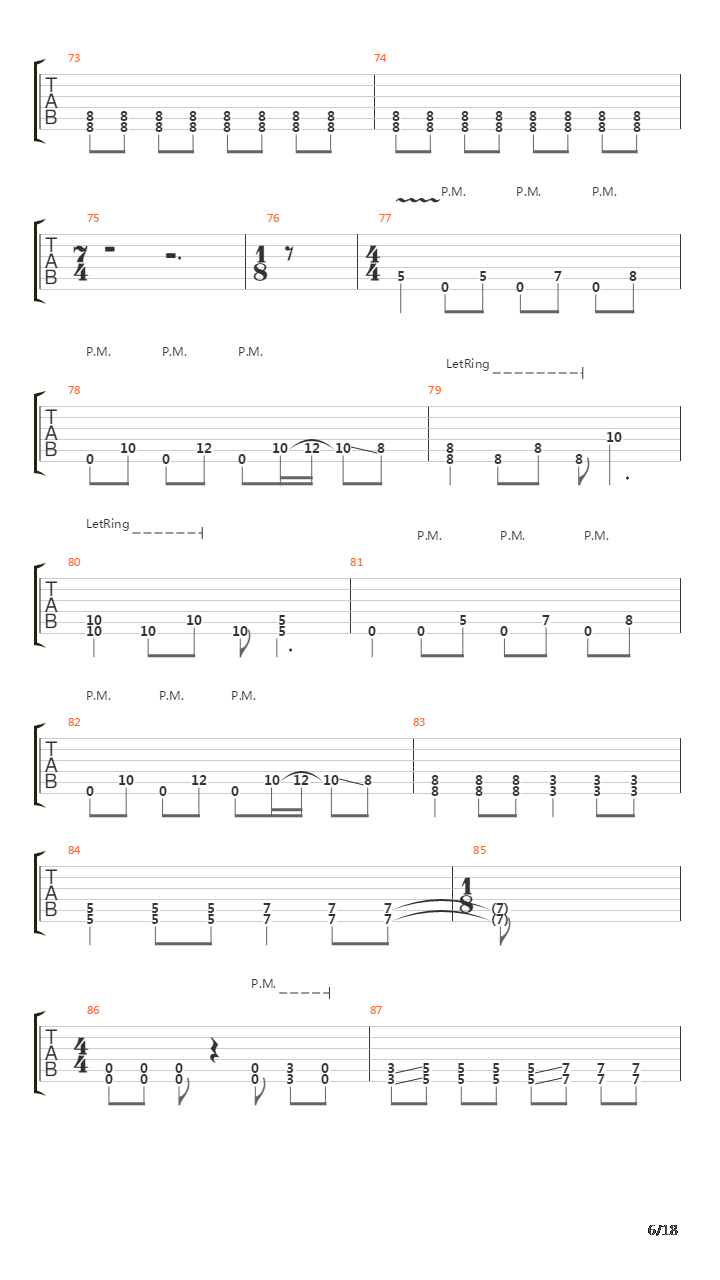 Crawl Through Knives吉他谱