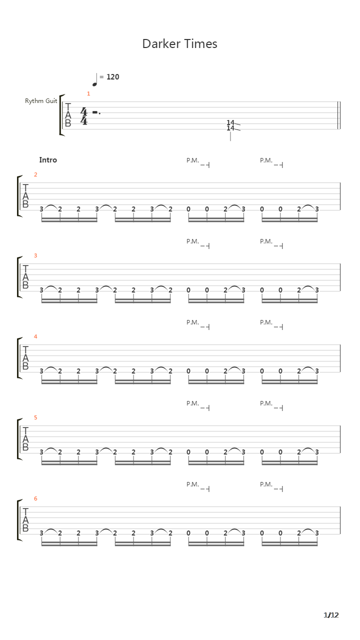Darker Times吉他谱