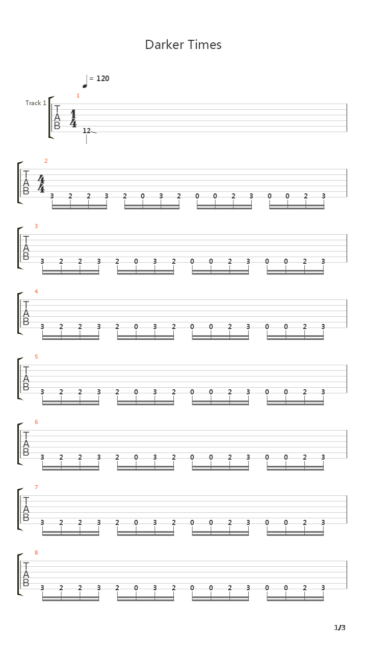 Darker Times吉他谱