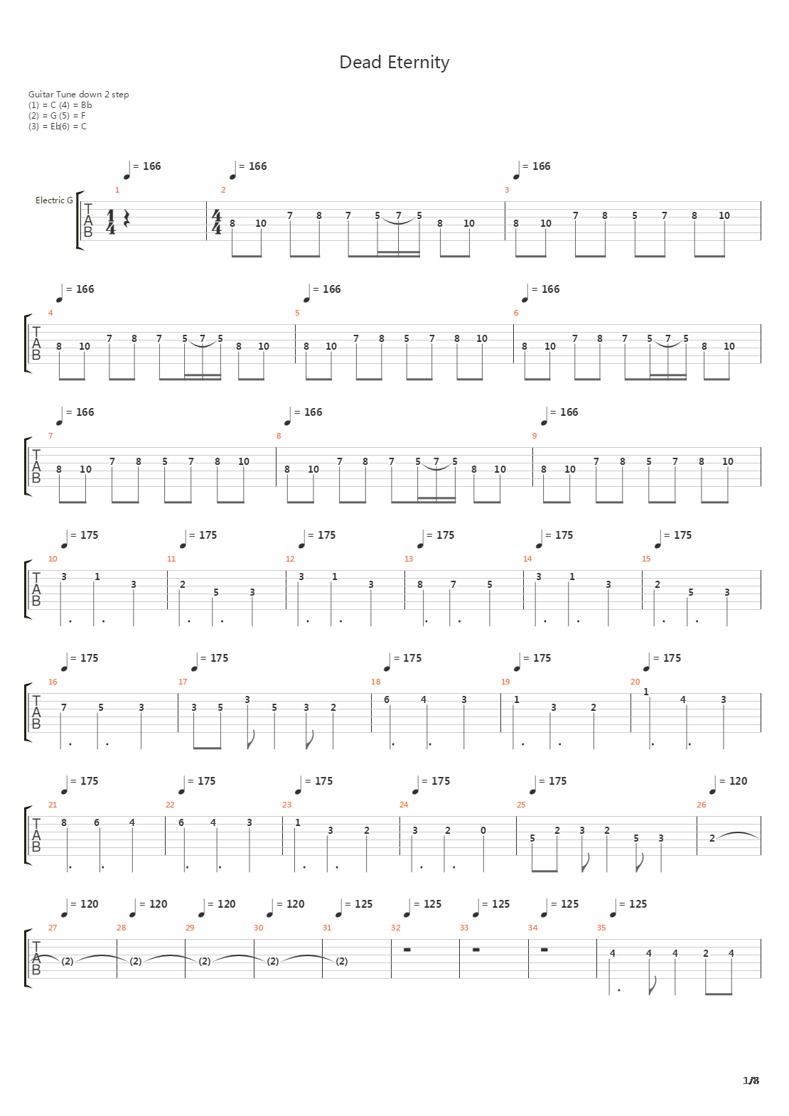 Dead Eternity吉他谱