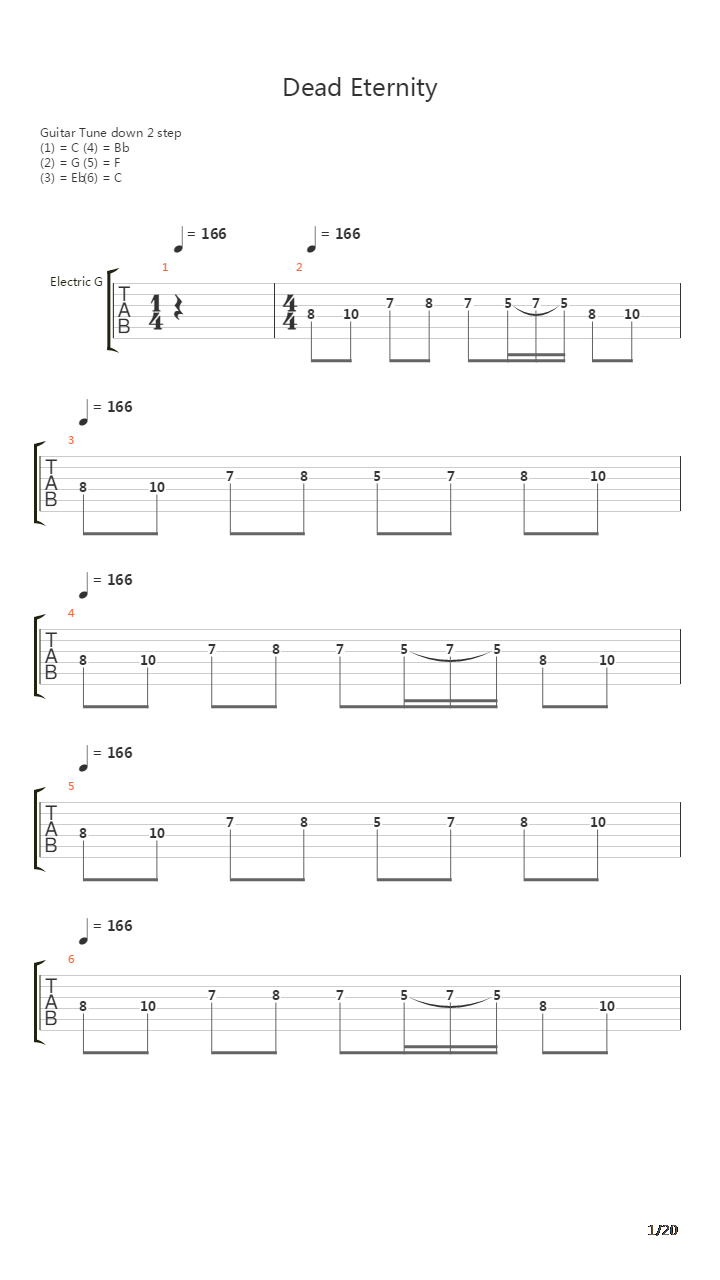 Dead Eternity吉他谱