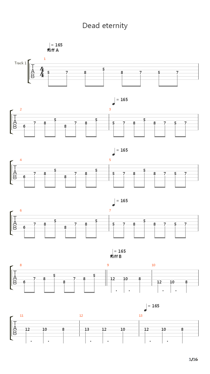 Dead Eternity吉他谱