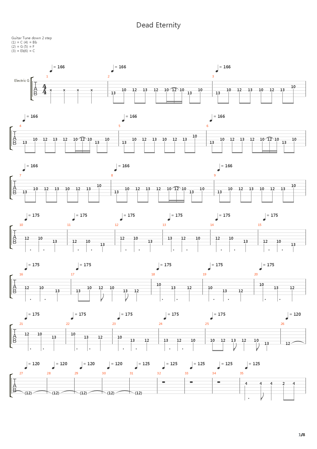 Dead Eternity吉他谱