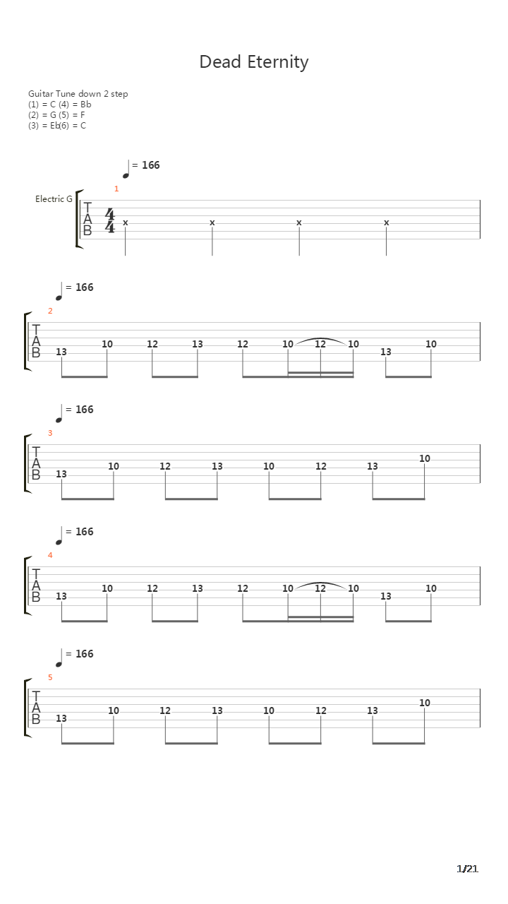 Dead Eternity吉他谱