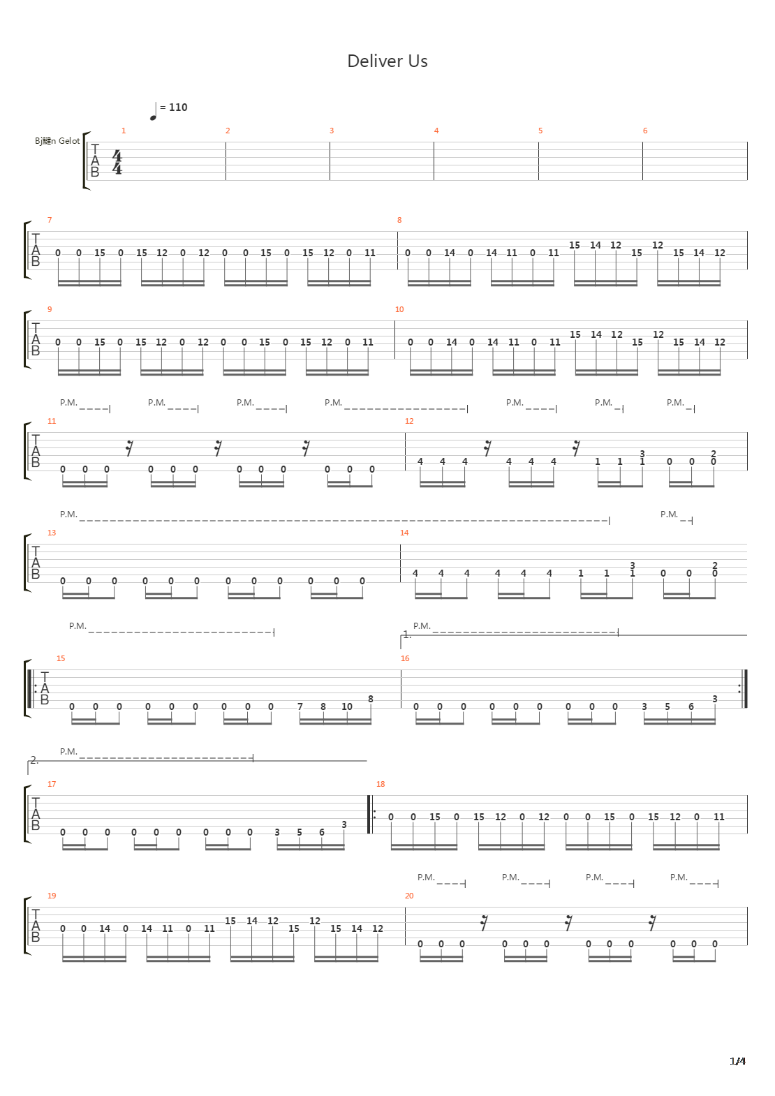 Deliver Us吉他谱