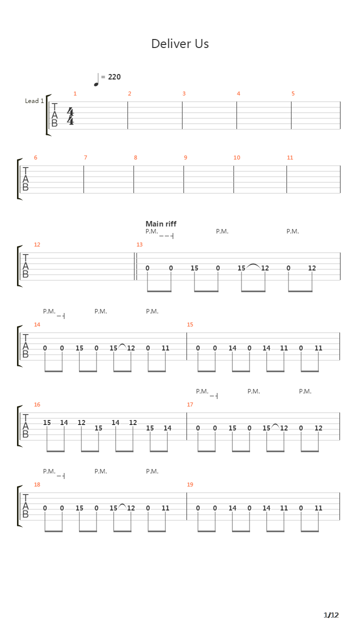 Deliver Us吉他谱