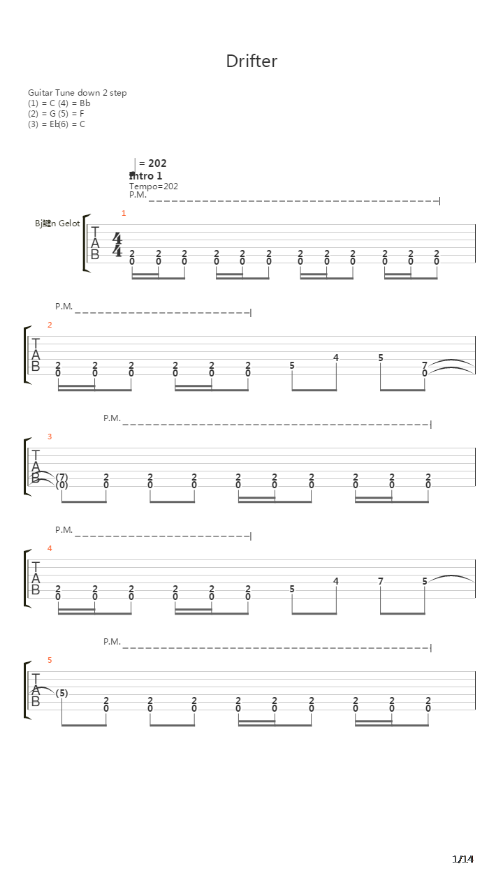 Drifter吉他谱