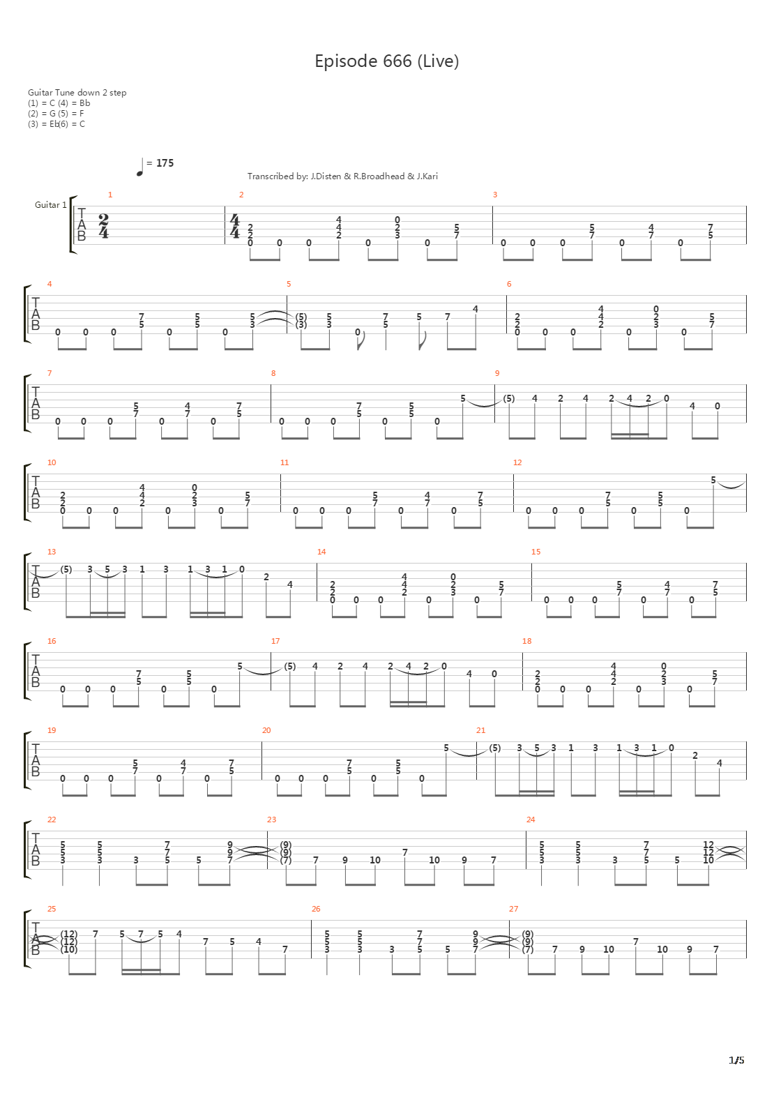 Episode 666吉他谱